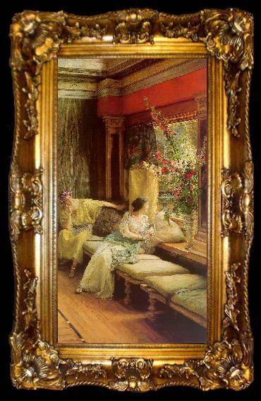 framed  Alma Tadema Vain Courtship, ta009-2